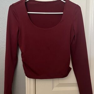 Burgundy Long Sleeve Top